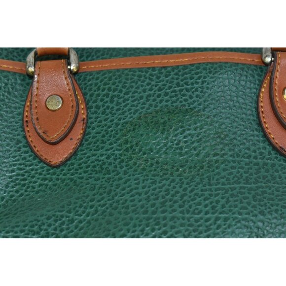 Dooney & Bourke VTG Classic Satchel Small Bag Purse Forest Green No Strap -Flaws - Picture 12 of 15